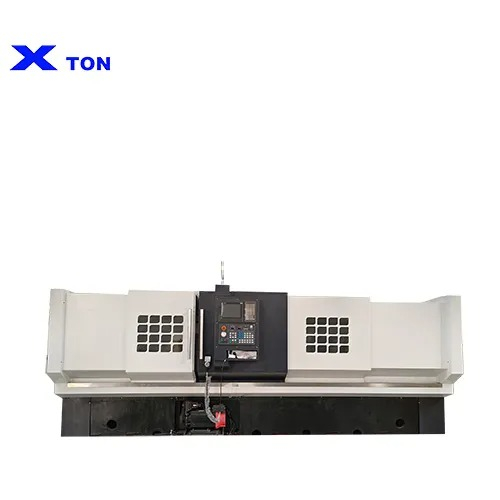 Double turret CNC double head lathe for vehicle axles